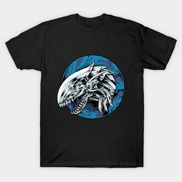 Blue eyes white dragon T-Shirt by midthos